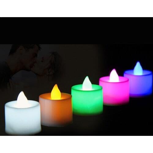 1 PC LED Electronic Candle Multicolor Candle Lamp Simulation Tea Light Wedding Birthday Party Decor Luminous Candle Accessories