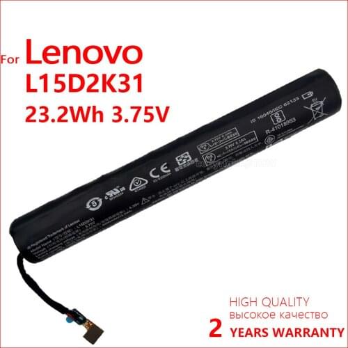 100% Genuine L15D2K31 Tablet Battery for LENOVO YOGA 3-850M Yt3-850F YT3-850 YT3-850M YT3-850L L15C2K31 3.75V 6200mAh 23.2WH