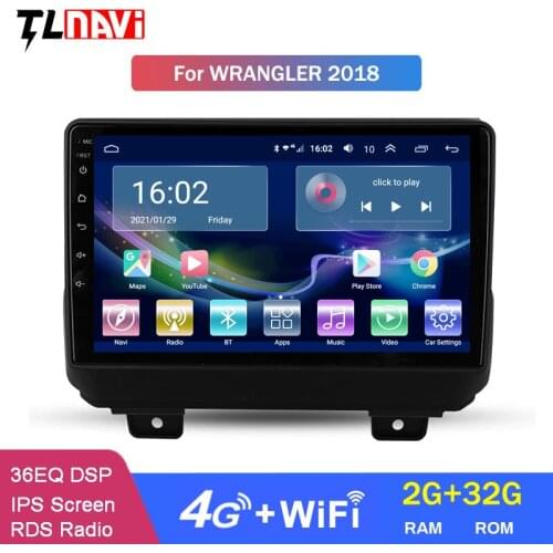 4G Lte 2G RAM For Jeep Wrangler 4 JL 2018 2019 Car Radio Multimedia Video Player Navigation GPS Android 10