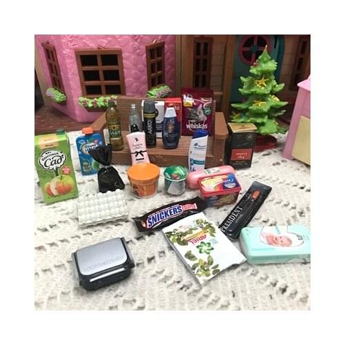 American doll of girl accessories Germany supermarket toy food fruit shampoo chocolate drinks