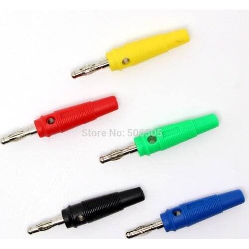 Free shipping Nickel-plated brass solderless4mm banana plug 10pcs/lot