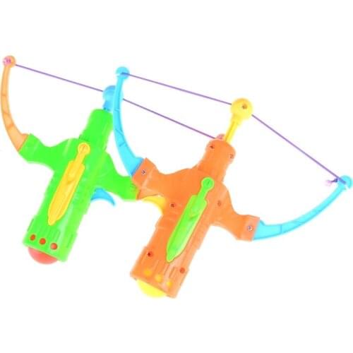 Outdoor Sports Children Gift Arrow Table Tennis Gun Bow Archery Plastic Ball Flying Disk Shooting Toy Slingshot Hunting Boy Toy