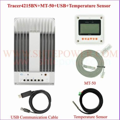 Remote Meter Tracer 4215BN solar charge 24v 40a mppt controller including USB and sensor