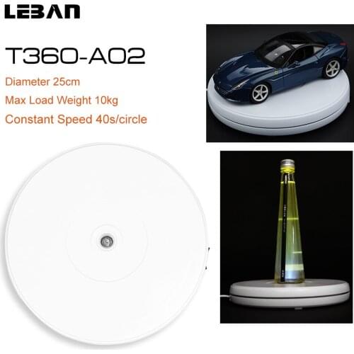 Falcon Eyes T360-A02 25cm Max Load 10kg 360 Led Light Degree Electric Rotating Display Turntable for Show goods