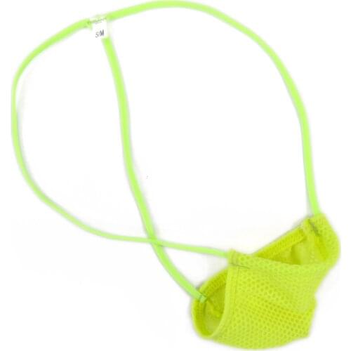 G345D Sexy Adjustable Mini Pouch string waist Posing Thong Pouch Bubble Mesh