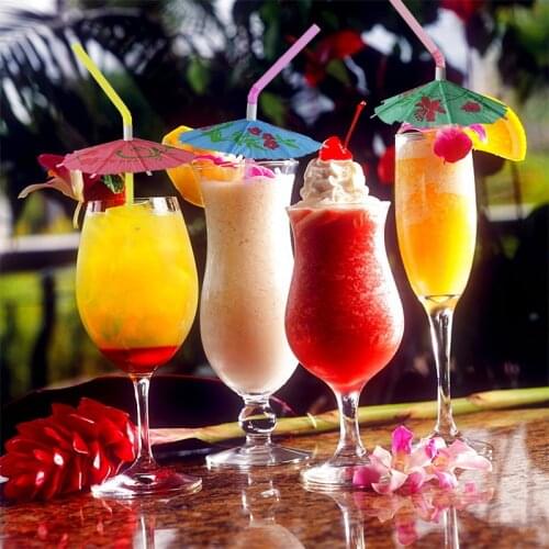 25/50/75/100pcs Cocktail Umbrellas Parasols Tropical Drink Straws Hawaiian Party Beach Disposable Plastic Straw Wedding Supplies