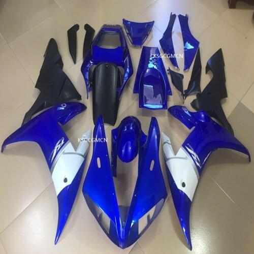Hot Sales, Blue white yzf1000 R1 02-03 kit For Yamaha Yzf R1 2002 2003 Race Motorcycle black Fairings (Injection molding)