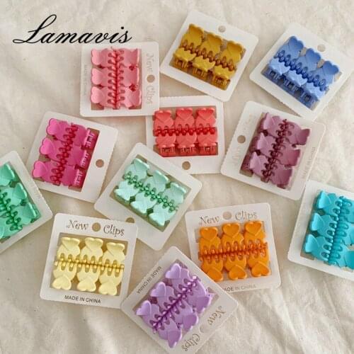 Cute Candy Color Mini Catch Clip Girl Heart Hairpin Wild Hair Catch Broken Hair Clip Bangs Clip Ponytail Decorative Hair Clip