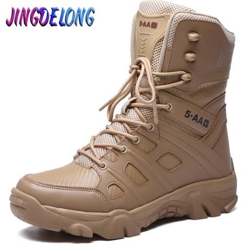 Mens Shoes Classic Brand Men Boots High Quality Men Safety Shoes Outdoor Non-slip Men Military Boots Fashion Zapatillas Hombre