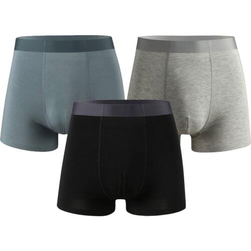 Men Underwear Boxer Shorts Flat Pants Ice Silk Dry Comfortable Breathable Underwear Comfortable Men Boxers