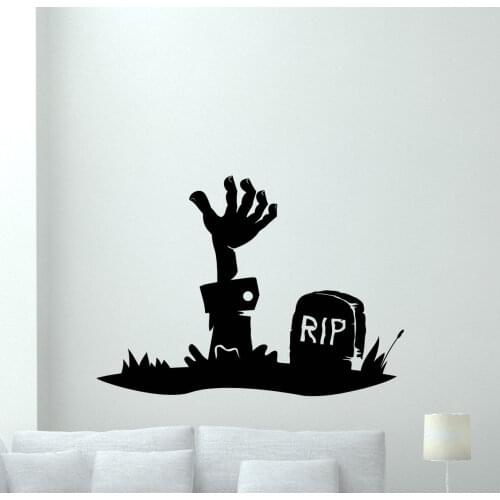 Zombie Hand Wall Decal Walking Dead Vinyl Sticker Horror Poster Home Decor Art Removable Waterproof Mural E635