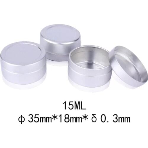 35*18mm 10ml Empty Aluminum Cream Jar Tin Cosmetic hair wax Containers Nail Art Derocation Crafts Pot Bottle DIY Screw Lip Jars