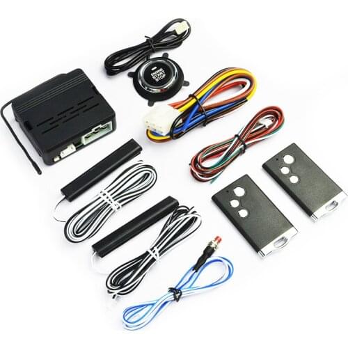 Start Stop Keyless Entry System Ignition Central Locking Engine Start Car Alarm With Autostart Remote Control Power Push Button