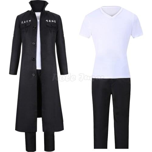 Tokyo Revengers Sano Manjiro Cosplay Costume Mikey Trench Uniform Suit Men Women Halloween Carnival Costumes C179M187