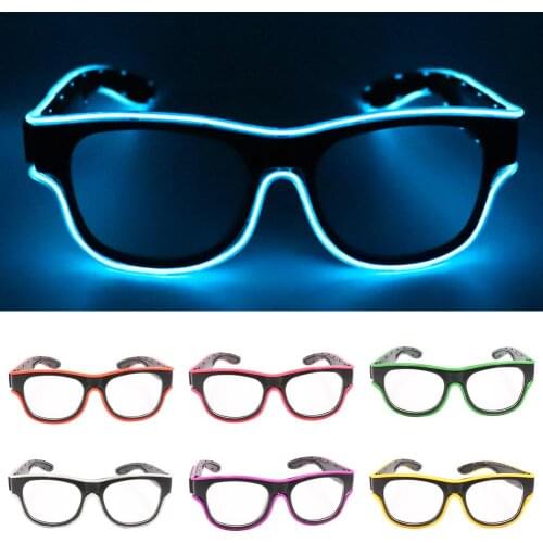 Party Glasses Luminous Led Glasses Halloween Atmosphere Wireless Glasses Rechargeable Usb Nightclub Bar Party Gifts