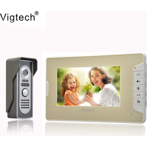 Vigtech 7 inch LCD Color Video door phone Intercom System Weatherproof Night Vision Camera Home Security FREE SHIPPING