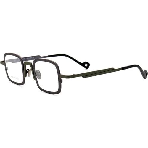 Vintage Eyeglasses Frame Men Women Small Square Titanium Glasses Man Nerd Steampunk Eyewear Retro Spectacles