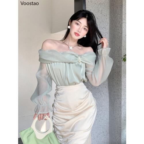 Voostao Off Shoulder Blouses