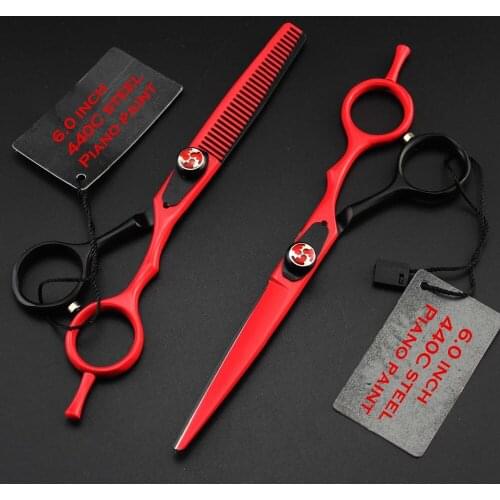 High-grade 440c professional 6 inch Piano paint hair scissors set thinning & cutting shears hair barber hairdressing scissors