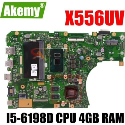 X556UV REV 3.1 W/ I5-6198D CPU 4GB RAM DDR4 For ASUS X556UQ X556UR X556UF X556U X556UQK Laptop Motherboard Mainboard