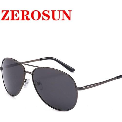 Zerosun Polarized Sunglasses Men Women Oversized 154mm Sun Glasses for Man Driving Coating Anti Reflection Driving Fishing
