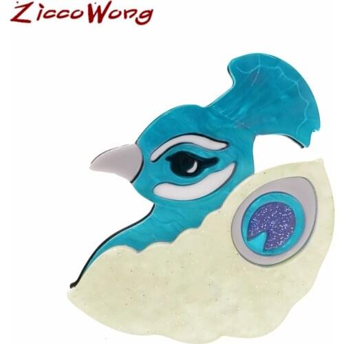 ZiccoWong HotSelling Cartoon Lovely Peacock Brooch And Pins For Women Girl Creative Design Cute Animal Badge Brooch Pins Gift