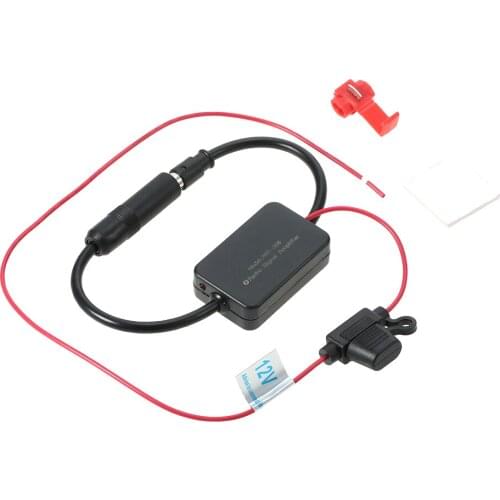 12V Car FM&AM Radio Antenna Signal Amp Amplifier Booster Signal Enhancer Device ANT-208