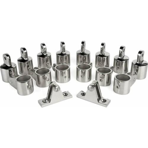 Boat Marine 316 Stainless Steel 4-Bow Bimini Top Fittings Marine Hardware Set Accessories