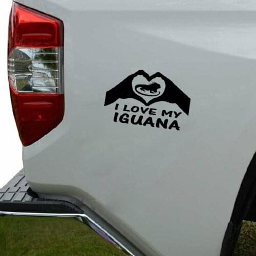 17.8CM*10.7CM I Love You Iguana Rock Vinyl Car Sticker Decals Motorcycle Black/Silver C13-000568