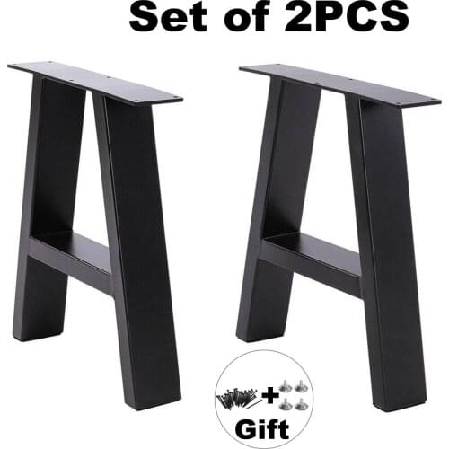 2pcs Industrial Steel Table Legs Metal Table Desk Leg A-Shape Frame Furniture Legs Dining Coffee Table Stand Feet for Home DIY