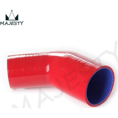 45 Degree Racing Silicone Hose Reducer Elbow Pipe Hose Intercooler Turbo hose 64mm-76mm universal silicone turbo red