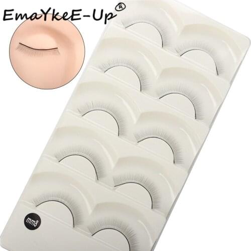 5 Box 8mm Training Lashes for Eyelash Extensions Supplies Makeup Practice False Eyelashes Fake Eye Lashes Extension Makeup Tools