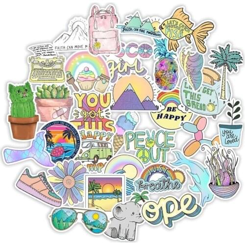 50 Pcs/lot Funny Designer Graffiti Wall Stickers Room Decor Suitcase Refrigerator Mobile Phone Water Cup Decals Anime Decor