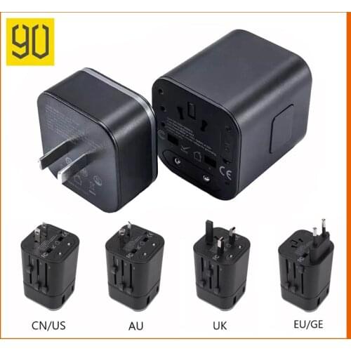 90FUN Multi-Functional Conversion Plug QC3.0 Fast Charging Light Portable Charger Detachable Most Countries Usable