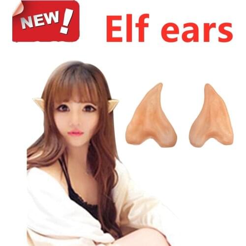 Cos Supplies Elf Half Ears Dress Up Props Halloween Accessories Elf Half Ear False Ears Latex Varnish Design DIY Elf Ears Fake