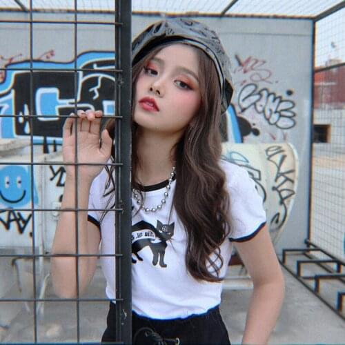 Black White Gothic Witch Cat T-shirt funny women 100% Cotton tumblr graphic casual grunge quote Fashion unisex tee top tshirt