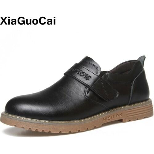 Spring Autumn Men Leather Casual Shoes Slip-on Male Flats Luxury British Round Toe Mans Footwear Fashion Vintage Tooling Shoes