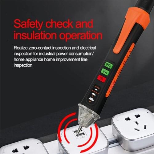 2020 New Intelligent Non-Contact Tester Alarm AC voltage detector meter Tester Pen With Flashlight Infrared laser