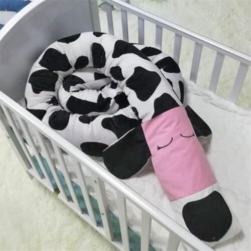 2m Nordic Dog Shape Baby Bed Bumper Infant Crib Cushion Baby Protector Newborn Cot Around Pillows Room Decor for Kids Bedroom