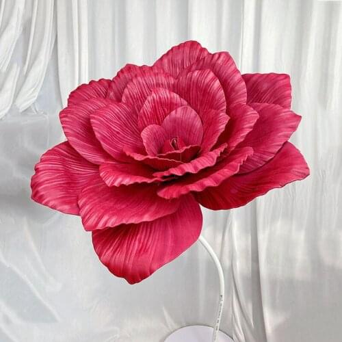 Artificial PE Foam Orchid Flower Living Room Decoration Christmas Wedding Road Leads Fake Rose Mall Window Display Floral