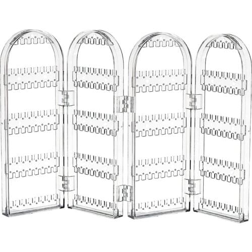 Jewelry Storage Box Acrylic Foldable Necklace Stand Transparent Jewelry Display Stand Ring Stand Earrings