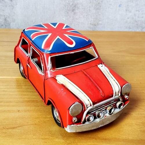 Model Mini Classic Car Vintage Ironwork Modelcar Tin Retro Crafts Handmade Collection Antiquecar Handicraft Decorations Gifts