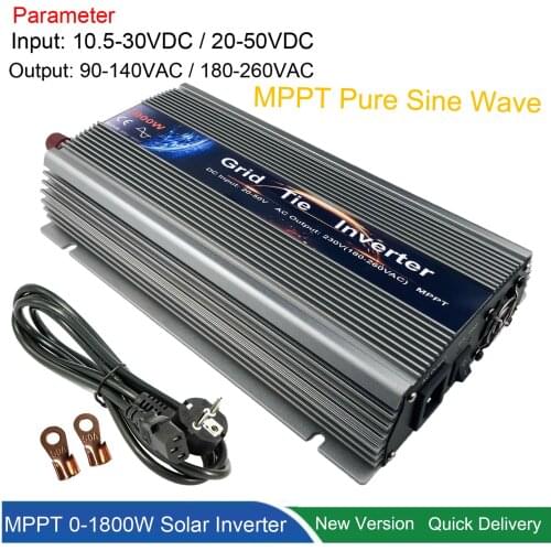 MPPT 1000W Solar On Grid Tie Inverter 18V 36V 36 60 72 cells Pure Sine Wave Home Micro Panel Power Inversor to 110V 220V AC