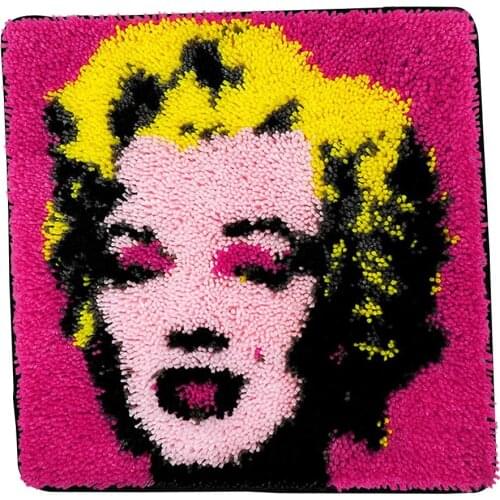 Tapestry Kits Latch Hook Rug Kits Carpet Embroidery Latch Hook Rug Needlework DIY Adult Craft Kit Hobby Marilyn Monroe