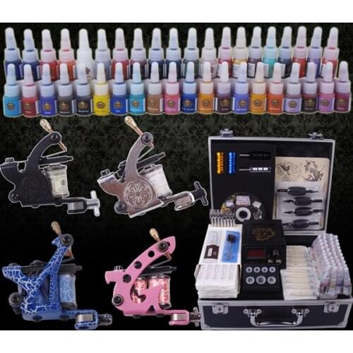 Tattoo machine kits for sale permanent makeup supply 4 guns beginner tattoo kits best tattoo machines price