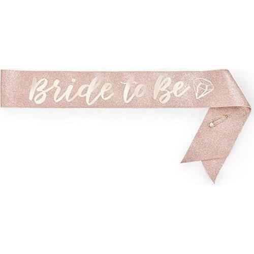 Rose Gold Shoulder Strap Flag Bachelor Party Team Bride To Be Wedding Shower Hen Night Party Bachelorette Party Decorations