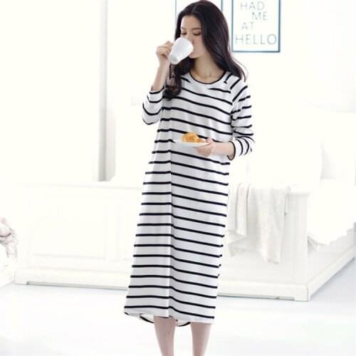 COTTON Big size Full round neck nightgowns New Arrival Fashion Women Nightgown,Hot Sale For ladies Sleepwears freeshipping