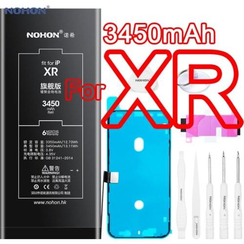Nohon Battery For iPhone XR iPhoneXr 3350-3450mAh High Capacity Li-polymer Bateria For Apple iPhone XR iPhoneXr Batteries +Tools