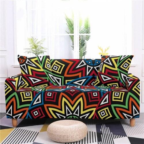 Luxury 3D Bohemia Mandala Print Sofa Cover Slipcover Stretch Sofa Covers for Living Room Elastic Couch Chair Cover 1-4-seater