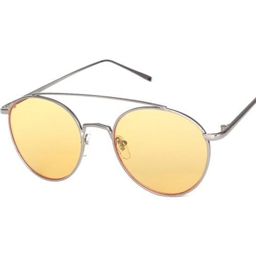 Lady Small Round Sunglasses Men Women Retro Big Metal Frame Eye Black Pink Vintage Tiny rock Sun Glasses